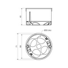 Süllyesztett szerelvénydoboz 1-es kerek 68mm-átmérő műanyag fehér csavarral 44mm-b.mély KP KOPOS